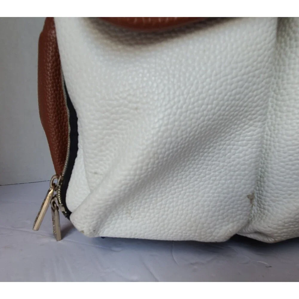 Itzy Ritzy Big Diaper Bag Backpack Coffee Cream Gray Herringbone